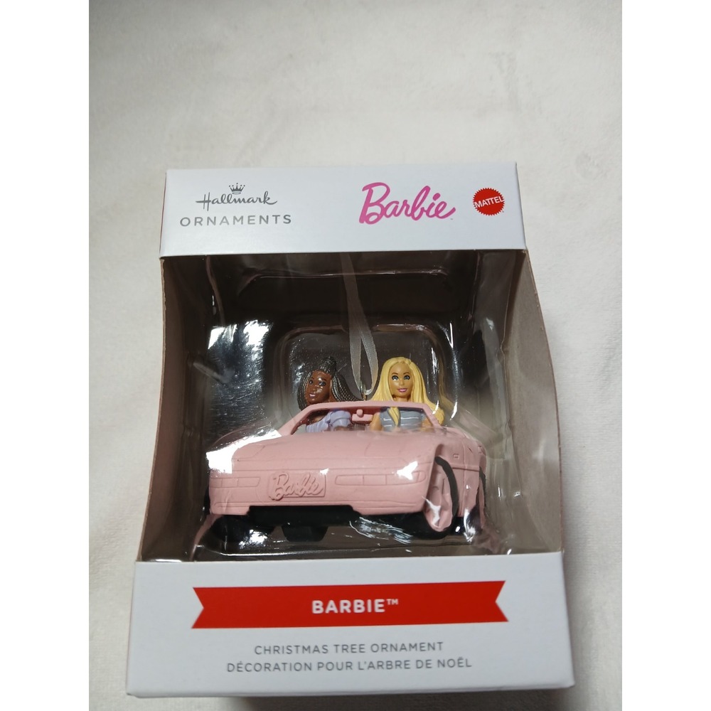 2023 HALLMARK ORNAMENT BARBIE PINK CORVETTE  **NEW**